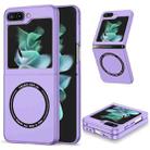 For Samsung Galaxy Z Flip5 5G Magsafe Magnetic Folding PC Phone Case(Purple) - 1