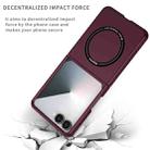 For Samsung Galaxy Z Flip7 5G Magsafe Magnetic Folding PC Phone Case(Wine Red) - 2