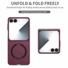 For Samsung Galaxy Z Flip7 5G Magsafe Magnetic Folding PC Phone Case(Wine Red) - 3