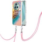 For Honor Magic5 Pro Electroplating IMD TPU Phone Case with Lanyard(Dream Butterfly) - 1
