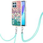 For Honor X8 5G / X6 4G Electroplating IMD TPU Phone Case with Lanyard(Colorful Scales) - 1