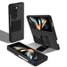 For Samsung Galaxy Z Fold6 5G Three-dimensional Folding Holder PC Phone Case(Black) - 1