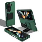 For Samsung Galaxy Z Fold6 5G Three-dimensional Folding Holder PC Phone Case(Green) - 1