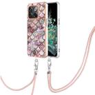 For OnePlus 10T 5G/Ace Pro Electroplating IMD TPU Phone Case with Lanyard(Pink Scales) - 1