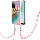 For OnePlus Nord N300 Electroplating IMD TPU Phone Case with Lanyard(Dream Butterfly) - 1