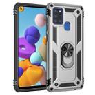 For Samsung Galaxy A21s Shockproof TPU + PC Protective Case with 360 Degree Rotating Holder(Silver) - 1