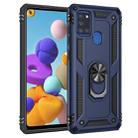 For Samsung Galaxy A21s Shockproof TPU + PC Protective Case with 360 Degree Rotating Holder(Blue) - 1