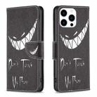 For iPhone 15 Pro Colored Drawing Pattern Leather Phone Case(Smirk) - 1