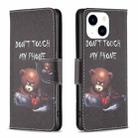 For iPhone 15 Colored Drawing Pattern Leather Phone Case(Bear) - 1
