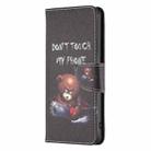 For iPhone 16 Pro Max Colored Drawing Pattern Leather Phone Case(Bear) - 3