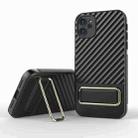 For iPhone 11 Wavy Textured Phone Case(Black + Gold) - 1