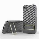 For iPhone XR Wavy Textured Phone Case(Grey) - 1