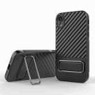 For iPhone XR Wavy Textured Phone Case(Black) - 1