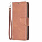 For iPhone 16 Pro Max Lambskin Texture Pure Color Flip Leather Phone Case(Brown) - 3