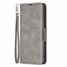 For iPhone 16 Lambskin Texture Pure Color Flip Leather Phone Case(Grey) - 3