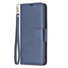 For iPhone 16 Plus Lambskin Texture Pure Color Flip Leather Phone Case(Blue) - 3