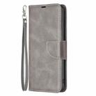 For iPhone 16 Plus Lambskin Texture Pure Color Flip Leather Phone Case(Grey) - 3