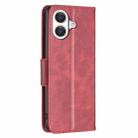 For iPhone 17 Lambskin Texture Pure Color Flip Leather Phone Case(Red) - 3