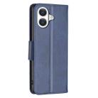 For iPhone 17 Lambskin Texture Pure Color Flip Leather Phone Case(Blue) - 3