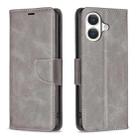 For iPhone 17 Lambskin Texture Pure Color Flip Leather Phone Case(Grey) - 1