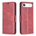 For iPhone 17 Air Lambskin Texture Pure Color Flip Leather Phone Case(Red) - 1