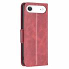For iPhone 17 Air Lambskin Texture Pure Color Flip Leather Phone Case(Red) - 3