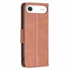 For iPhone 17 Air Lambskin Texture Pure Color Flip Leather Phone Case(Brown) - 3