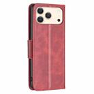 For iPhone 17 Pro Lambskin Texture Pure Color Flip Leather Phone Case(Red) - 3