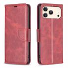 For iPhone 17 Pro Max Lambskin Texture Pure Color Flip Leather Phone Case(Red) - 1