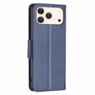 For iPhone 17 Pro Max Lambskin Texture Pure Color Flip Leather Phone Case(Blue) - 3