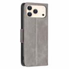 For iPhone 17 Pro Max Lambskin Texture Pure Color Flip Leather Phone Case(Grey) - 3