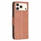 For iPhone 17 Pro Max Lambskin Texture Pure Color Flip Leather Phone Case(Brown) - 3