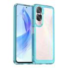 For Honor X50i Colorful Series Acrylic Hybrid TPU Phone Case(Transparent Blue) - 1