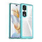 For Honor 80 Pro Colorful Series Acrylic Hybrid TPU Phone Case(Transparent Blue) - 1