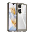 For Honor 80 Colorful Series Acrylic Hybrid TPU Phone Case(Transparent Grey) - 1