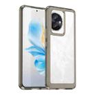 For Honor 100 Colorful Series Acrylic Hybrid TPU Phone Case(Transparent Grey) - 1