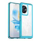 For Honor 100 Colorful Series Acrylic Hybrid TPU Phone Case(Transparent Blue) - 1