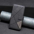 For iPhone 16 Pro Max Magnetic Buckle Rhombus Texture Leather Phone Case(Black) - 2