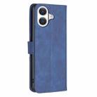 For iPhone 17 Magnetic Buckle Rhombus Texture Leather Phone Case(Blue) - 3