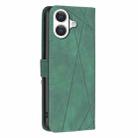 For iPhone 17 Magnetic Buckle Rhombus Texture Leather Phone Case(Green) - 3