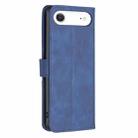 For iPhone 17 Air Magnetic Buckle Rhombus Texture Leather Phone Case(Blue) - 3