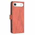 For iPhone 17 Air Magnetic Buckle Rhombus Texture Leather Phone Case(Brown) - 3
