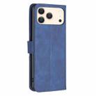 For iPhone 17 Pro Magnetic Buckle Rhombus Texture Leather Phone Case(Blue) - 3