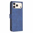 For iPhone 17 Pro Max Magnetic Buckle Rhombus Texture Leather Phone Case(Blue) - 3