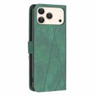 For iPhone 17 Pro Max Magnetic Buckle Rhombus Texture Leather Phone Case(Green) - 3