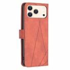 For iPhone 17 Pro Max Magnetic Buckle Rhombus Texture Leather Phone Case(Brown) - 3
