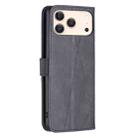 For iPhone 17 Pro Max Magnetic Buckle Rhombus Texture Leather Phone Case(Black) - 3