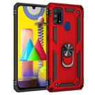 For Samsung Galaxy M31 Shockproof TPU + PC Protective Case with 360 Degree Rotating Holder(Red) - 1