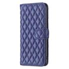 For iPhone 16 Pro Max Diamond Lattice Wallet Flip Leather Phone Case(Blue) - 3