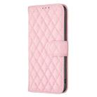 For iPhone 16 Pro Max Diamond Lattice Wallet Flip Leather Phone Case(Pink) - 3